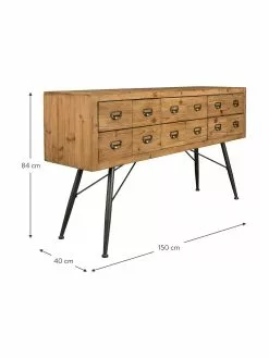 Dutchbone Apotheker-Sideboard Six mit Schubladen, B 150 x H 84 cm -Esszimmer Verkäufe Apotheker Sideboard Six mit Schubladen 2