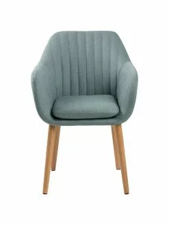 Armlehnstuhl Emilia in Grün mit Holzbeinen, B 57 x T 59 cm -Esszimmer Verkäufe Armlehnstuhl Emilia in Grun mit Holzbeinen 3