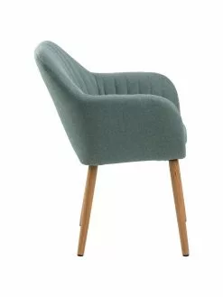 Armlehnstuhl Emilia in Grün mit Holzbeinen, B 57 x T 59 cm -Esszimmer Verkäufe Armlehnstuhl Emilia in Grun mit Holzbeinen 4