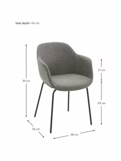 Westwing Collection Armlehnstuhl Fiji mit schmaler Sitzschale, B 58 x T 56 cm 10 Westwing Collection Armlehnstuhl Fiji mit schmaler Sitzschale, B 58 x T 56 cm -Esszimmer Verkäufe Armlehnstuhl Fiji mit schmaler Sitzschale 32