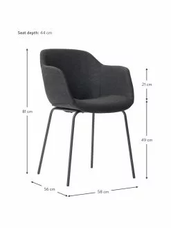 Westwing Collection Armlehnstuhl Fiji mit schmaler Sitzschale, B 58 x T 56 cm 10 Westwing Collection Armlehnstuhl Fiji mit schmaler Sitzschale, B 58 x T 56 cm -Esszimmer Verkäufe Armlehnstuhl Fiji mit schmaler Sitzschale 38