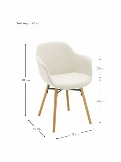 Westwing Collection Armlehnstuhl Fiji mit schmaler Sitzschale, B 59 x T 55 cm -Esszimmer Verkäufe Armlehnstuhl Fiji mit schmaler Sitzschale 4