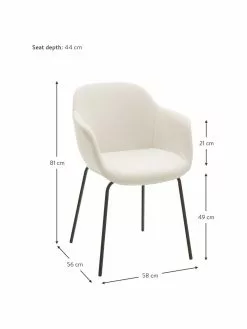 Westwing Collection Armlehnstuhl Fiji mit schmaler Sitzschale, B 58 x T 56 cm -Esszimmer Verkäufe Armlehnstuhl Fiji mit schmaler Sitzschale 9