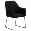 Westwing Collection Armlehnstuhl Isla in Schwarz, B 60 x T 62 cm