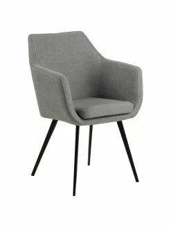 Armlehnstuhl Nora mit Metallbeinen, B 58 x T 58 cm