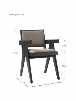 Westwing Collection Armlehnstuhl Sissi mit Polsterung, B 58 x T 52 cm -Esszimmer Verkäufe Armlehnstuhl Sissi mit Polsterung 2