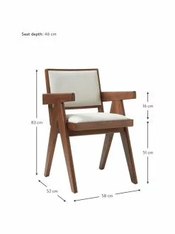 Westwing Collection Armlehnstuhl Sissi mit Polsterung, B 58 x T 52 cm 10 Westwing Collection Armlehnstuhl Sissi mit Polsterung, B 58 x T 52 cm -Esszimmer Verkäufe Armlehnstuhl Sissi mit Polsterung 8