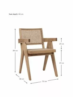 Westwing Collection Armlehnstuhl Sissi mit Wiener Geflecht, B 52 x T 58 cm -Esszimmer Verkäufe Armlehnstuhl Sissi mit Wiener Geflecht 2