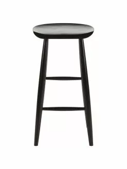 Westwing Collection Barhocker Nino aus Mangoholz in Schwarz, B 40 x H 78 cm -Esszimmer Verkäufe Barhocker Nino aus Mangoholz in Schwarz 5