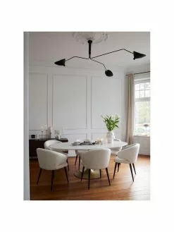 Westwing Collection Bouclé-Armlehnstuhl Celia in modernem Design, B 57 x T 62 cm -Esszimmer Verkäufe Boucle Armlehnstuhl Celia in modernem Design 2