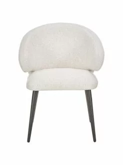 Westwing Collection Bouclé-Armlehnstuhl Celia in modernem Design, B 57 x T 62 cm -Esszimmer Verkäufe Boucle Armlehnstuhl Celia in modernem Design 4