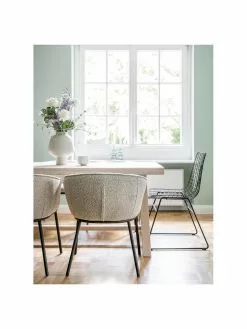 Bouclé-Armlehnstuhl Feels in Grau, B 64 x T 60 cm 10 Bouclé-Armlehnstuhl Feels in Grau, B 64 x T 60 cm -Esszimmer Verkäufe Boucle Armlehnstuhl Feels in Grau 2