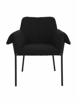 Bouclé-Armlehnstühle Effekt in Schwarz, 2 Stück, B 73 x T 54 cm 11 Bouclé-Armlehnstühle Effekt in Schwarz, 2 Stück, B 73 x T 54 cm -Esszimmer Verkäufe Boucle Armlehnstuhle Effekt in Schwarz 2 Stuck 3