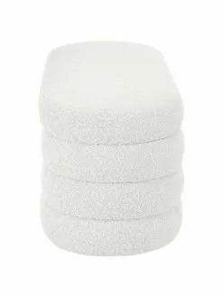 Westwing Collection Bouclé-Polsterbank Alto in Cremeweiß, B 110 x H 47 cm -Esszimmer Verkäufe Boucle Polsterbank Alto in Cremeweiss 5