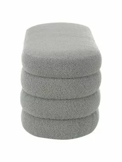 Westwing Collection Bouclé-Polsterbank Alto in Grau, B 110 x H 47 cm 12 Westwing Collection Bouclé-Polsterbank Alto in Grau, B 110 x H 47 cm -Esszimmer Verkäufe Boucle Polsterbank Alto in Grau 4