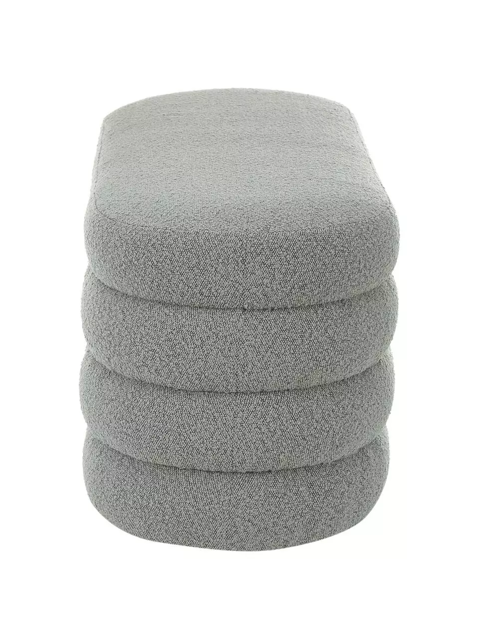 Westwing Collection Bouclé-Polsterbank Alto in Grau, B 110 x H 47 cm 7 Westwing Collection Bouclé-Polsterbank Alto in Grau, B 110 x H 47 cm – Bild 5