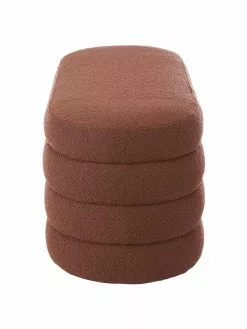 Westwing Collection Bouclé-Polsterbank Alto in Rostrot, B 110 x H 47 cm -Esszimmer Verkäufe Boucle Polsterbank Alto in Rostrot 4