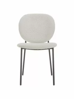 Westwing Collection Boucl&eacute;-Polsterst&uuml;hle Ulrica in Cremewei&szlig;, 2 St&uuml;ck, B 47 x T 61 cm -Esszimmer Verkäufe Boucle Polsterstuhle Ulrica in Cremeweiss 2 Stuck 4