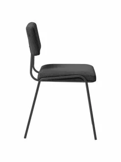 Westwing Collection Cord-Polsterstühle Mats in Grau, 2 Stück, B 50 x H 80 cm -Esszimmer Verkäufe Cord Polsterstuhle Mats in Grau 2 Stuck 4