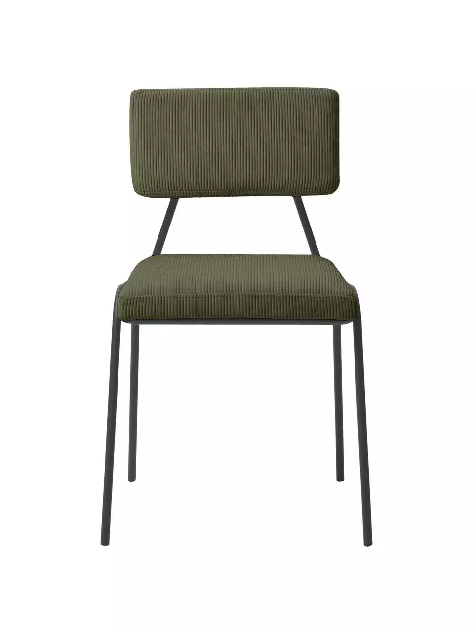 Westwing Collection Cord-Polsterstühle Mats in Grün, 2 Stück, B 50 x H 80 cm 6 Westwing Collection Cord-Polsterstühle Mats in Grün, 2 Stück, B 50 x H 80 cm – Bild 4