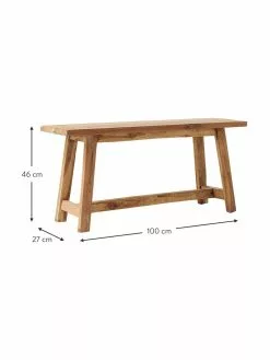 Westwing Collection Deko-Bank Lawas aus Teakholz, B 100 x H 46 cm -Esszimmer Verkäufe Deko Bank Lawas aus Teakholz 2