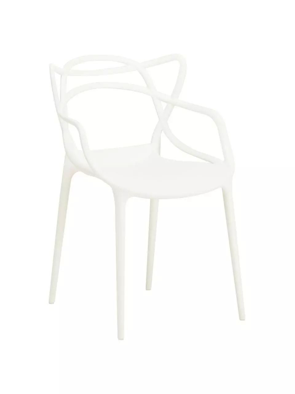 Kartell Design Armlehnstühle Masters in Weiß, 2 Stück, B 57 x H 84 cm 3 Kartell Design Armlehnstühle Masters in Weiß, 2 Stück, B 57 x H 84 cm