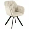 Drehbarer Samt-Armlehnstuhl Lucie in Beige, B 58 x T 62 cm 1 Drehbarer Samt-Armlehnstuhl Lucie in Beige, B 58 x T 62 cm -Esszimmer Verkäufe Drehbarer Samt Armlehnstuhl Lucie in Beige
