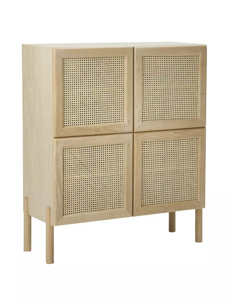 Westwing Collection Eichenholz-Highboard Jolie mit Wiener Geflecht, B 106 x H 127 cm 3 Westwing Collection Eichenholz-Highboard Jolie mit Wiener Geflecht, B 106 x H 127 cm