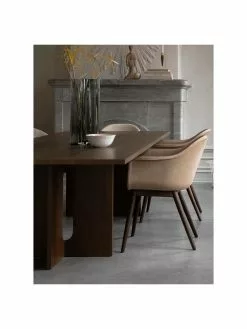 Menu Esstisch Androgyne mit Eichenfurnier, dunkel gebeizt, in verschiedenen Größen, B 210 x T 100 cmNur noch wenige verfügbar -Esszimmer Verkäufe Esstisch Androgyne mit Eichenfurnier dunkel gebeizt in verschiedenen Grossen 2