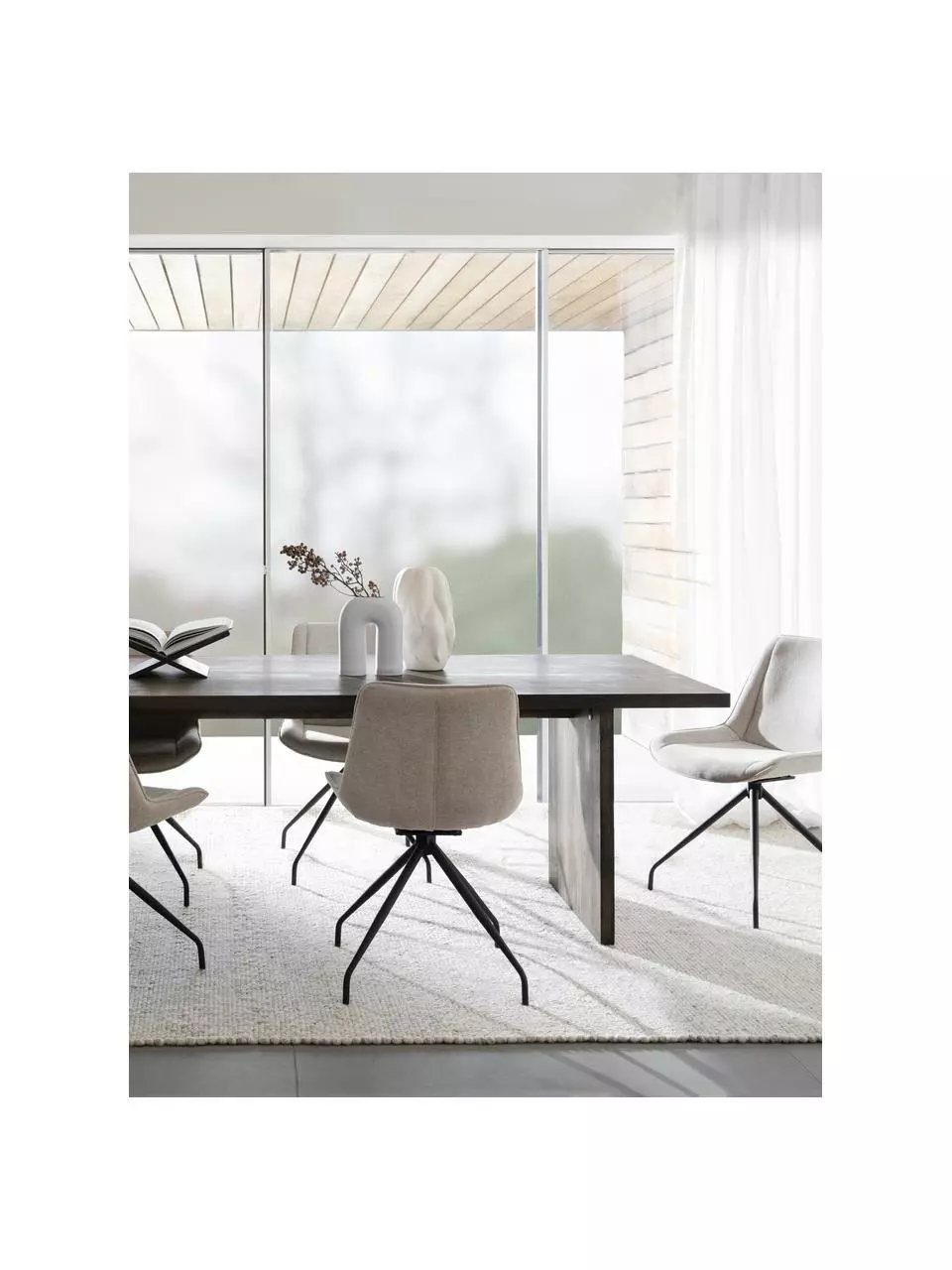 Rowico Esstisch Emmett aus Eichenholz in Dunkelbraun, 240 x 95 cm, B 240 x T 95 cm 4 Rowico Esstisch Emmett aus Eichenholz in Dunkelbraun, 240 x 95 cm, B 240 x T 95 cm – Bild 2