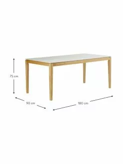 Westwing Collection Esstisch Jackson mit Marmoroptik, 180 x 90 cm, B 180 x T 90 cm -Esszimmer Verkäufe Esstisch Jackson mit Marmoroptik 180 x 90 cm 3