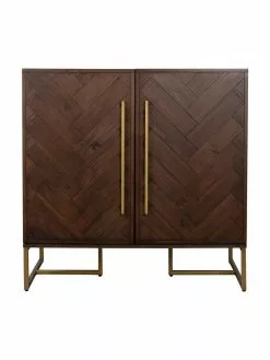 Dutchbone Fischgrät-Barschrank Class mit Akazienholzfurnier, B 100 x H 100 cm -Esszimmer Verkäufe Fischgrat Barschrank Class mit Akazienholzfurnier 3