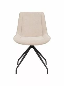 Rowico Gepolsterte Drehstühle Rossport in Beige mit Metall-Beinen, 2 Stück, B 52 x T 58 cm -Esszimmer Verkäufe Gepolsterte Drehstuhle Rossport in Beige mit Metall Beinen 2 Stuck 3