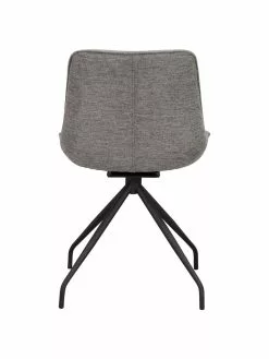Rowico Gepolsterte Drehstühle Rossport in Grau mit Metall-Beinen, 2 Stück, B 52 x T 58 cm -Esszimmer Verkäufe Gepolsterte Drehstuhle Rossport in Grau mit Metall Beinen 2 Stuck 5
