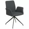 Gepolsterter Drehstuhl Naya in Dunkelgrau, B 59 x T 59 cm -Esszimmer Verkäufe Gepolsterter Drehstuhl Naya in Dunkelgrau
