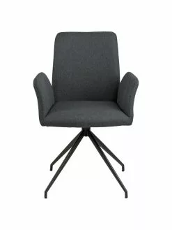 Gepolsterter Drehstuhl Naya in Dunkelgrau, B 59 x T 59 cm -Esszimmer Verkäufe Gepolsterter Drehstuhl Naya in Dunkelgrau 3