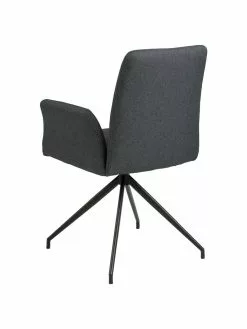 Gepolsterter Drehstuhl Naya in Dunkelgrau, B 59 x T 59 cm -Esszimmer Verkäufe Gepolsterter Drehstuhl Naya in Dunkelgrau 4