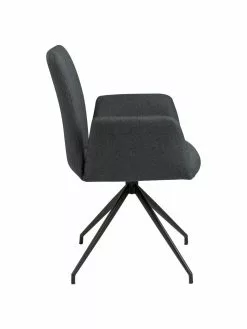Gepolsterter Drehstuhl Naya in Dunkelgrau, B 59 x T 59 cm -Esszimmer Verkäufe Gepolsterter Drehstuhl Naya in Dunkelgrau 5