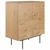 Highboard Allure mit Schublade und Türen aus Eichenholzfurnier, B 100 x H 120 cm 2 Highboard Allure mit Schublade und Türen aus Eichenholzfurnier, B 100 x H 120 cm -Esszimmer Verkäufe Highboard Allure mit Schublade und Turen aus Eichenholzfurnier