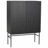 Rowico Highboard Halifax mit geriffelter Front in Schwarz, B 100 x H 140 cm 1 Rowico Highboard Halifax mit geriffelter Front in Schwarz, B 100 x H 140 cm -Esszimmer Verkäufe Highboard Halifax mit geriffelter Front in Schwarz