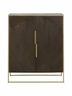 Westwing Collection Highboard Harry aus massivem Mangoholz, B 100 x H 120 cm -Esszimmer Verkäufe Highboard Harry aus massivem Mangoholz 2