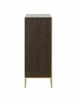 Westwing Collection Highboard Harry aus massivem Mangoholz, B 100 x H 120 cm -Esszimmer Verkäufe Highboard Harry aus massivem Mangoholz 3