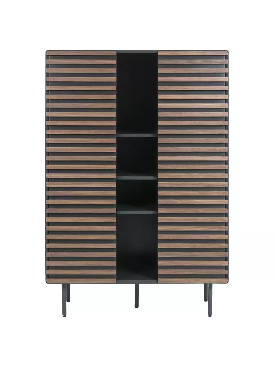 Highboard Kesia mit Walnussfurnier, B 105 x H 155 cm 6 Highboard Kesia mit Walnussfurnier, B 105 x H 155 cm – Bild 4