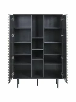 Highboard Kesia mit Walnussfurnier, B 105 x H 155 cm 12 Highboard Kesia mit Walnussfurnier, B 105 x H 155 cm -Esszimmer Verkäufe Highboard Kesia mit Walnussfurnier 4