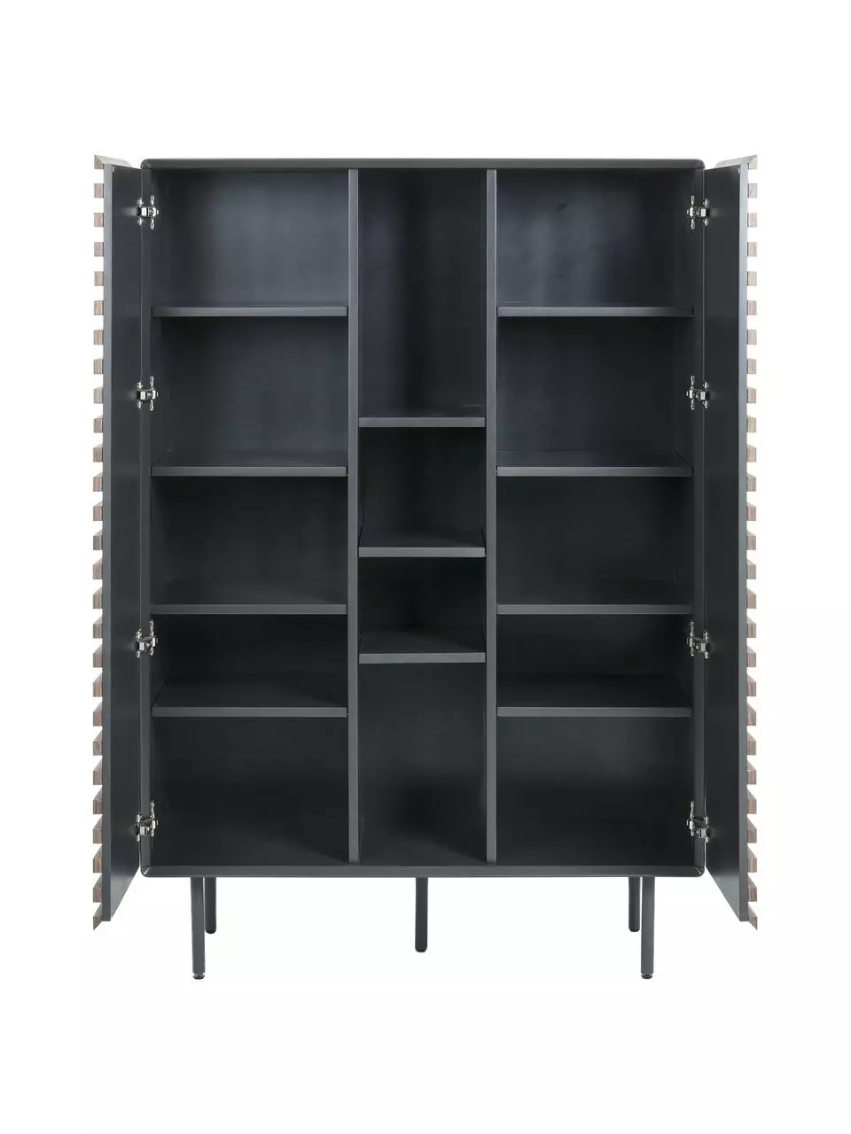 Highboard Kesia mit Walnussfurnier, B 105 x H 155 cm 7 Highboard Kesia mit Walnussfurnier, B 105 x H 155 cm – Bild 5