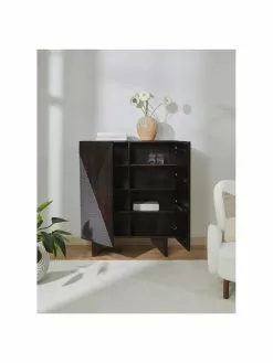 Westwing Collection Highboard Louis aus massivem Mangoholz mit Türen, B 100 x H 120 cm -Esszimmer Verkäufe Highboard Louis aus massivem Mangoholz mit Turen 2