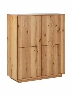 Westwing Collection Highboard Noel aus Eschenholzfurnier, B 100 x H 120 cm