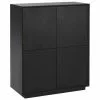 Westwing Collection Highboard Noel aus Eschenholzfurnier in Schwarz, B 100 x H 120 cm -Esszimmer Verkäufe Highboard Noel aus Eschenholzfurnier in Schwarz