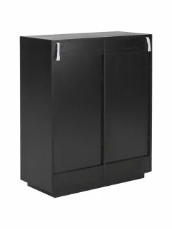 Westwing Collection Highboard Noel aus Eschenholzfurnier in Schwarz, B 100 x H 120 cm -Esszimmer Verkäufe Highboard Noel aus Eschenholzfurnier in Schwarz 4