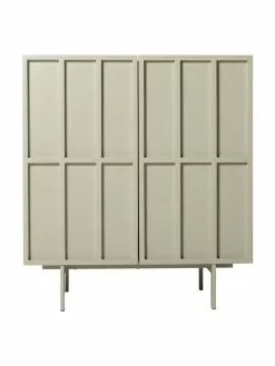 HKliving Highboard Pebble in Beige, B 80 x H 89 cm